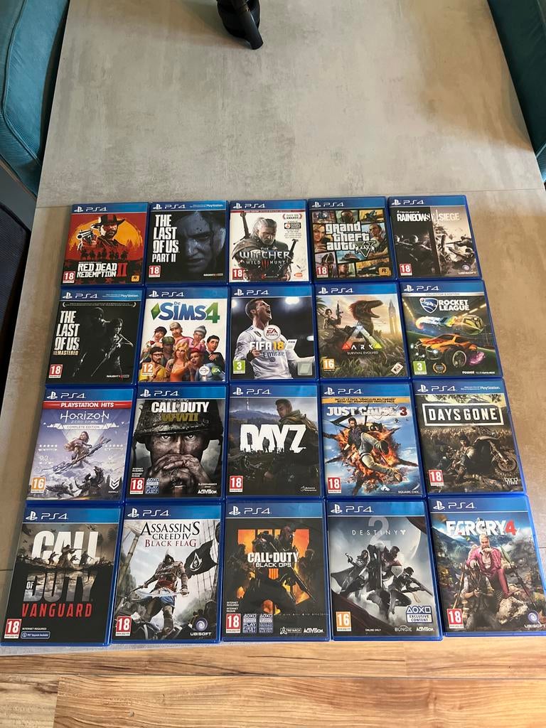 Grote collectie PS4 games - Diverse genres, Spelcomputers en Games, Games | Sony PlayStation 4, Online, Gebruikt, Vanaf 18 jaar