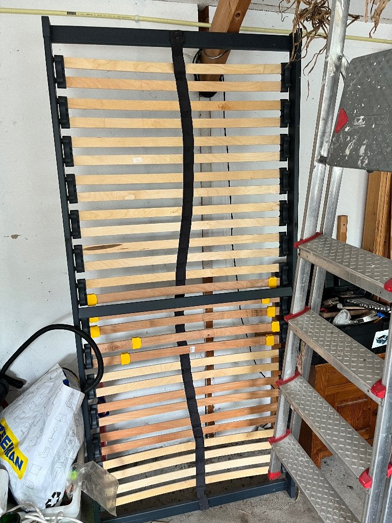 Lattenbodem, Ophalen, Gebruikt, 90 cm, Eenpersoons