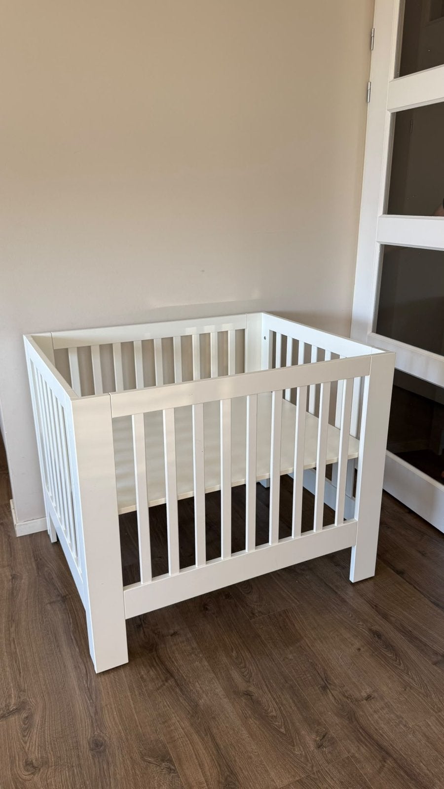 Kidsmill Chrystal Alaska box incl. matras met wollen hoes, Ophalen, Gebruikt, Vierkant, In hoogte verstelbaar
