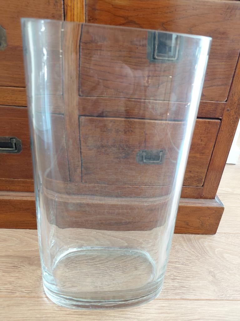 Glazen ovalen vaas, Ophalen, Overige kleuren, Minder dan 50 cm, Glas