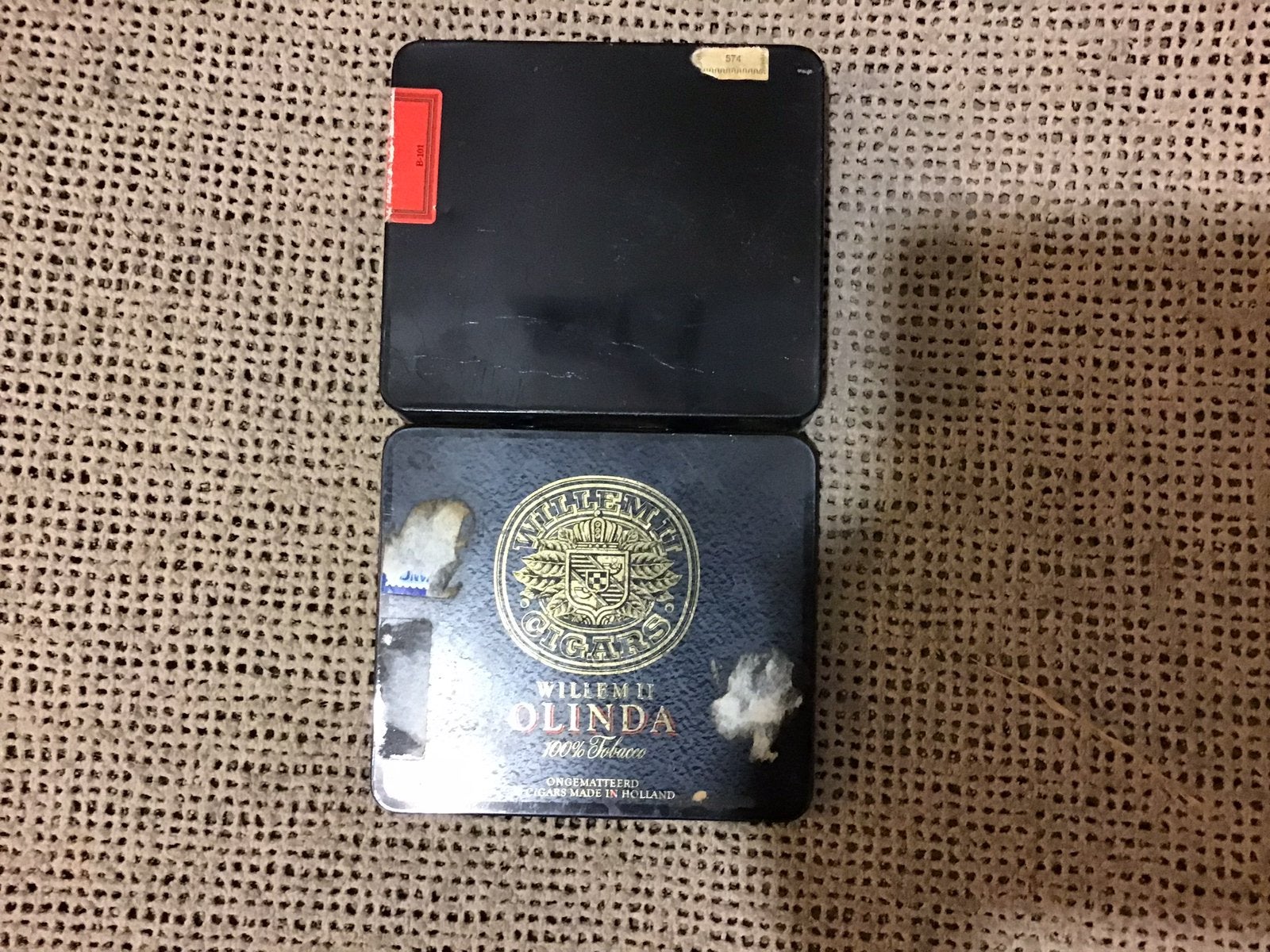Zwart sigarendoosje Olinda Willem II, Verzamelen, Ophalen of Verzenden, Overige