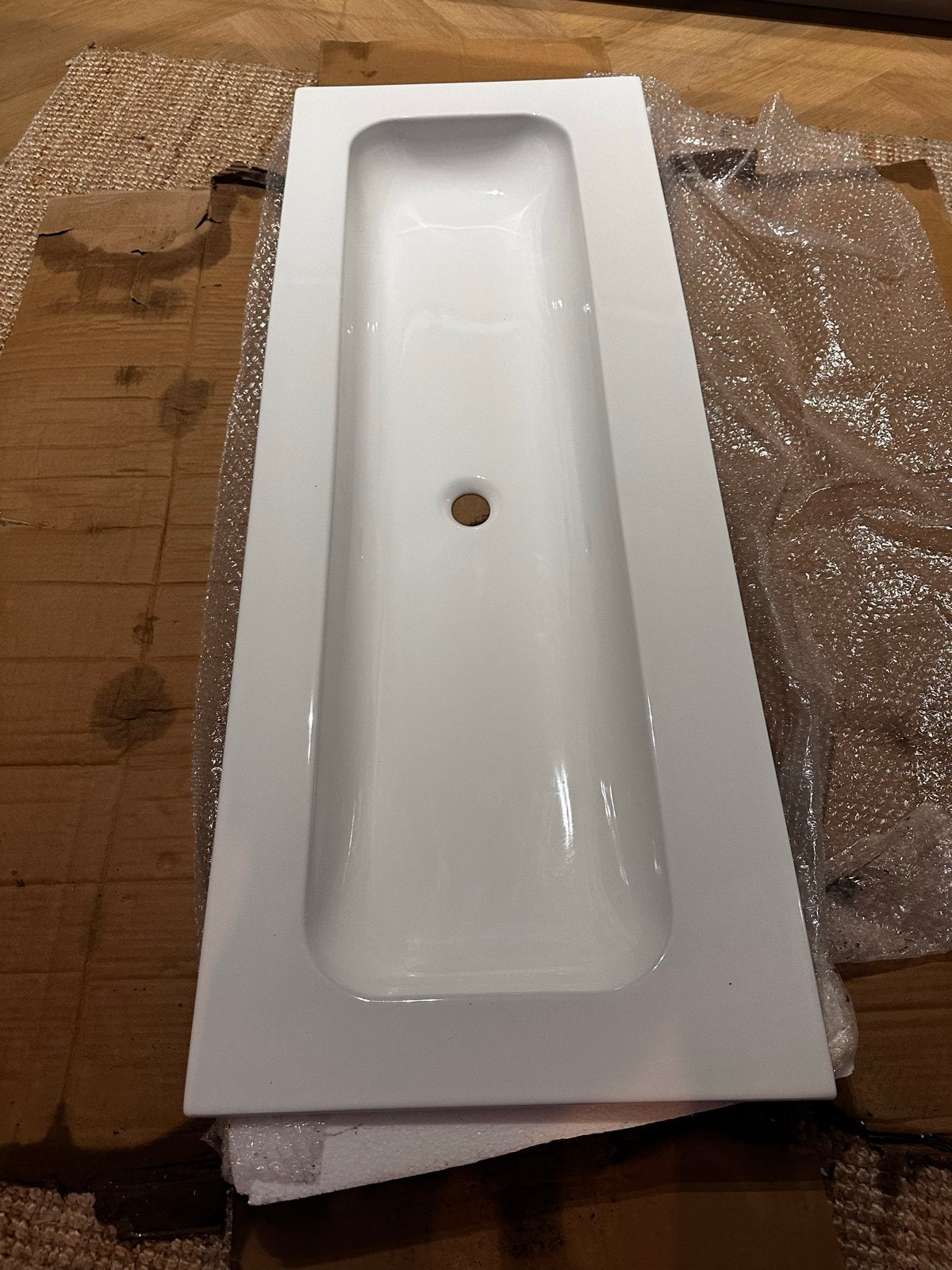 Witte wastafel, nieuw in verpakking, Ophalen, Nieuw, Wastafel