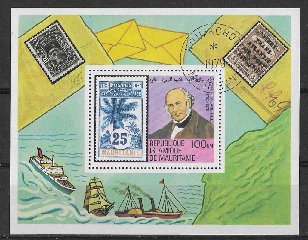 Michel blok 24 gestempeld  ROWLAND HILL, Ophalen of Verzenden, Overige landen, Gestempeld
