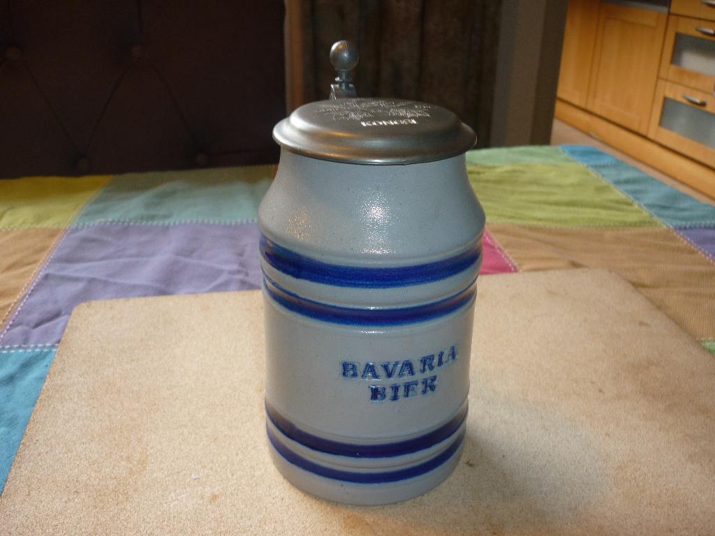 Mooie Bavaria bierpul met deksel zeer mooie en goede staat, Ophalen of Verzenden
