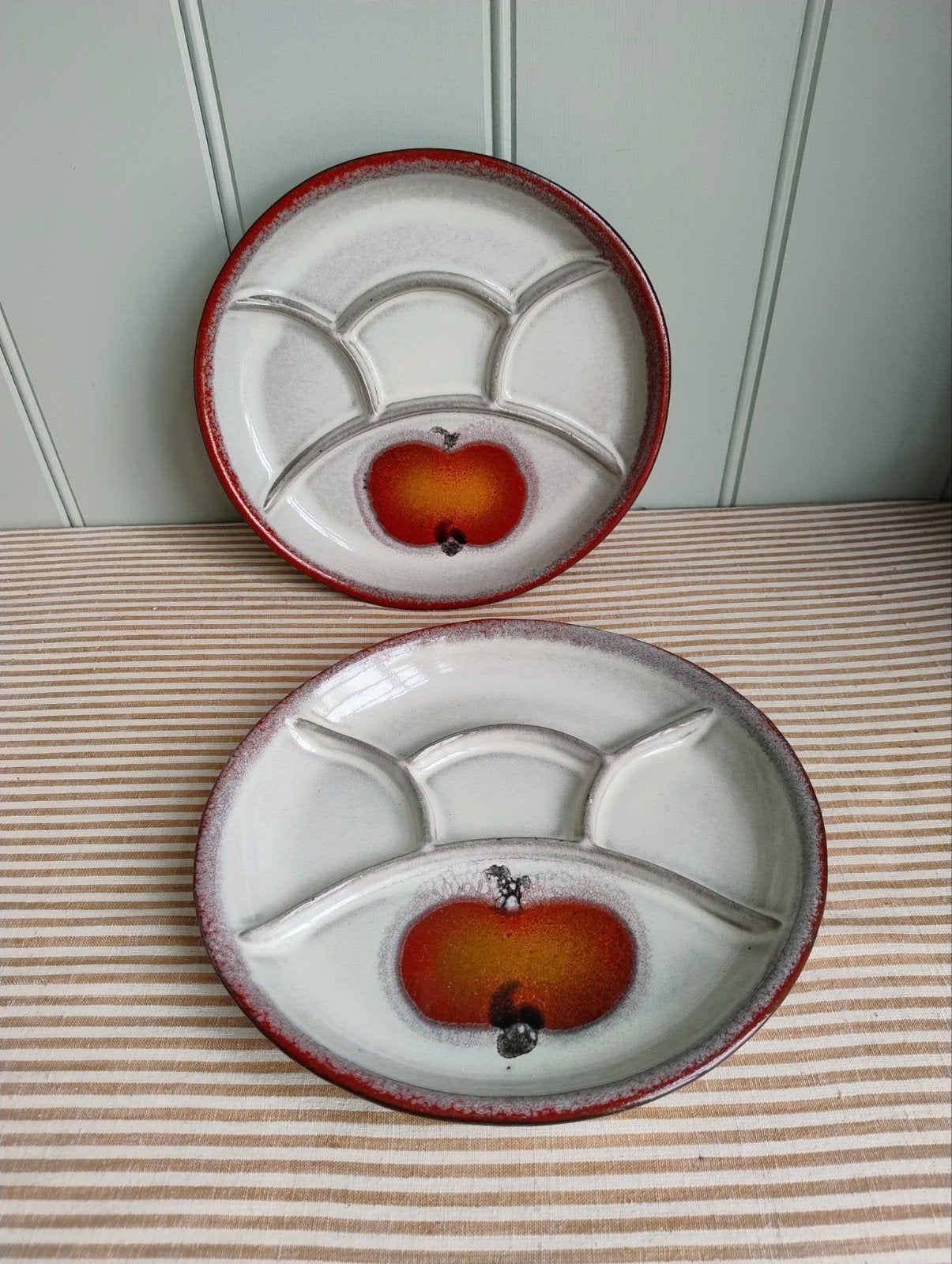 Vintage! Prachtig set 2x bord West Germany, Ophalen of Verzenden