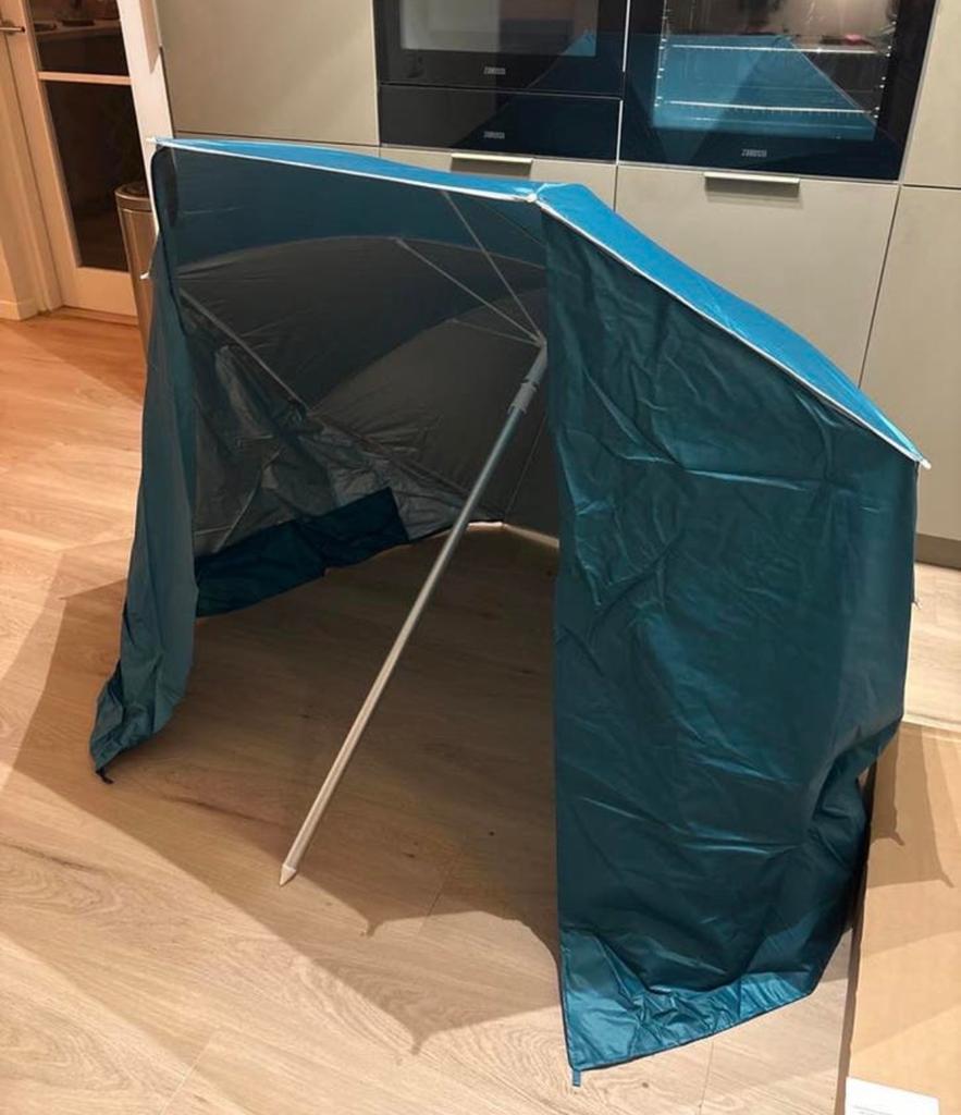 Strandparasol met windbescherming (Hema), Ophalen, Nieuw