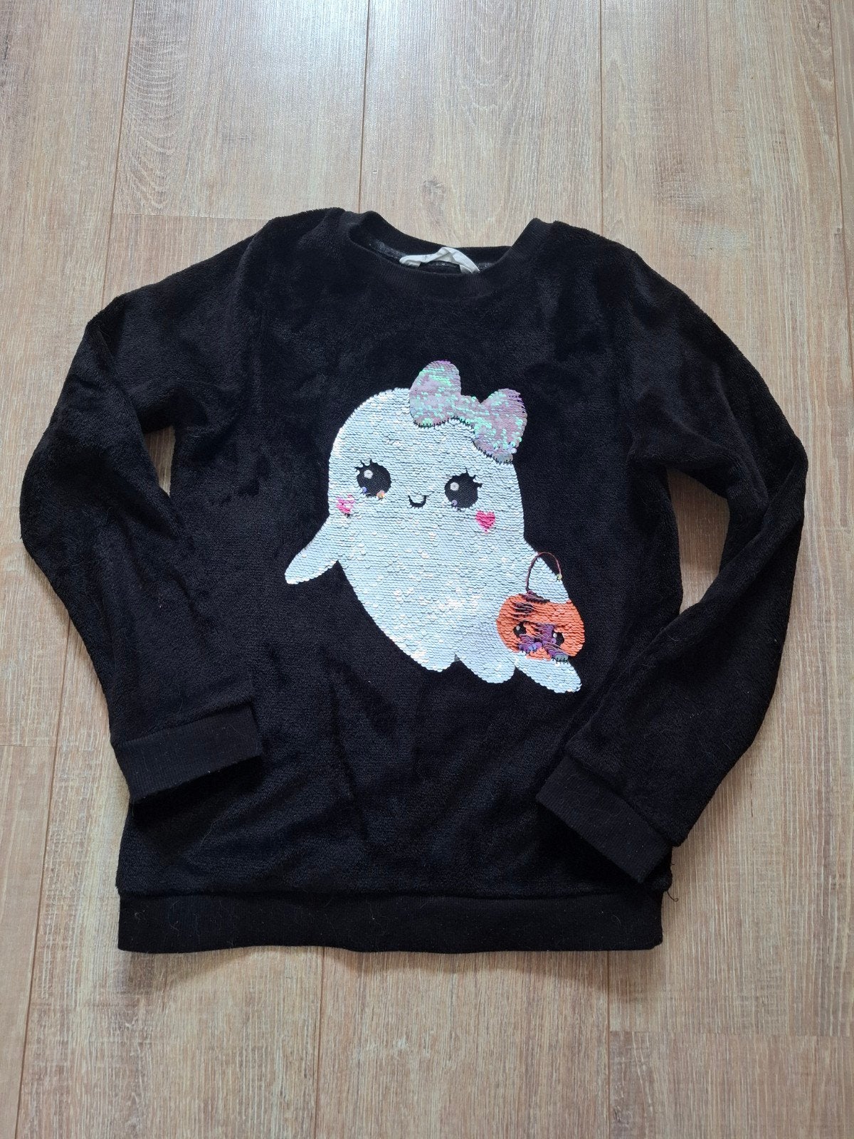 H&M Spookjestrui maat 122/128 - Perfect voor Halloween!, Gebruikt, Meisje, Trui of Vest, H&M