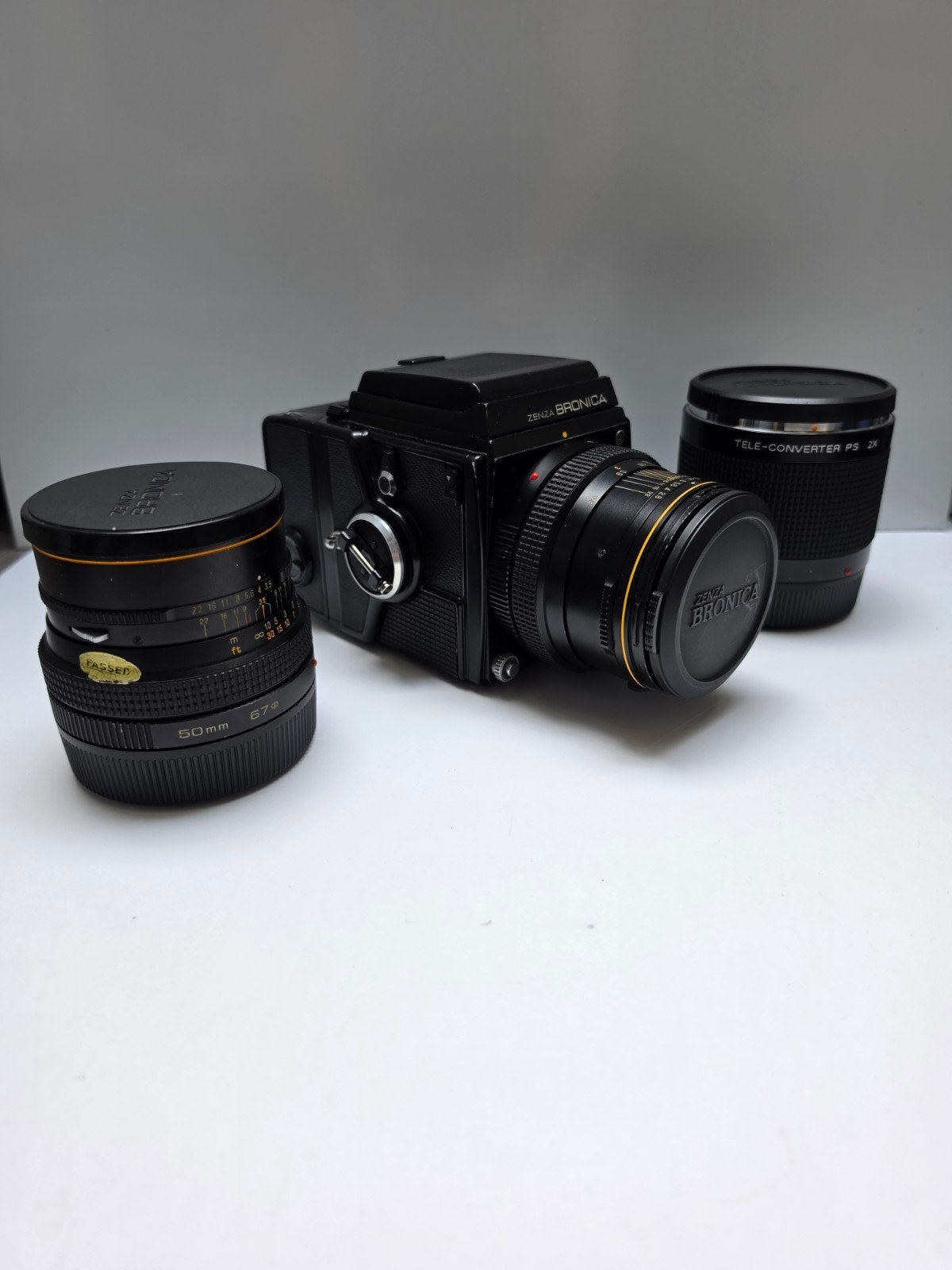 Bronica SQ-A met Zenzanon-S 80mm f/2.8 en 50mm f/3.5, Ophalen of Verzenden, Gebruikt, Spiegelreflex, Overige Merken