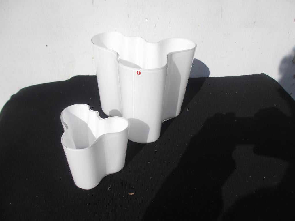 Iittala Alvar Aalto vaas 95mm opaalwit/linnen, Ophalen of Verzenden
