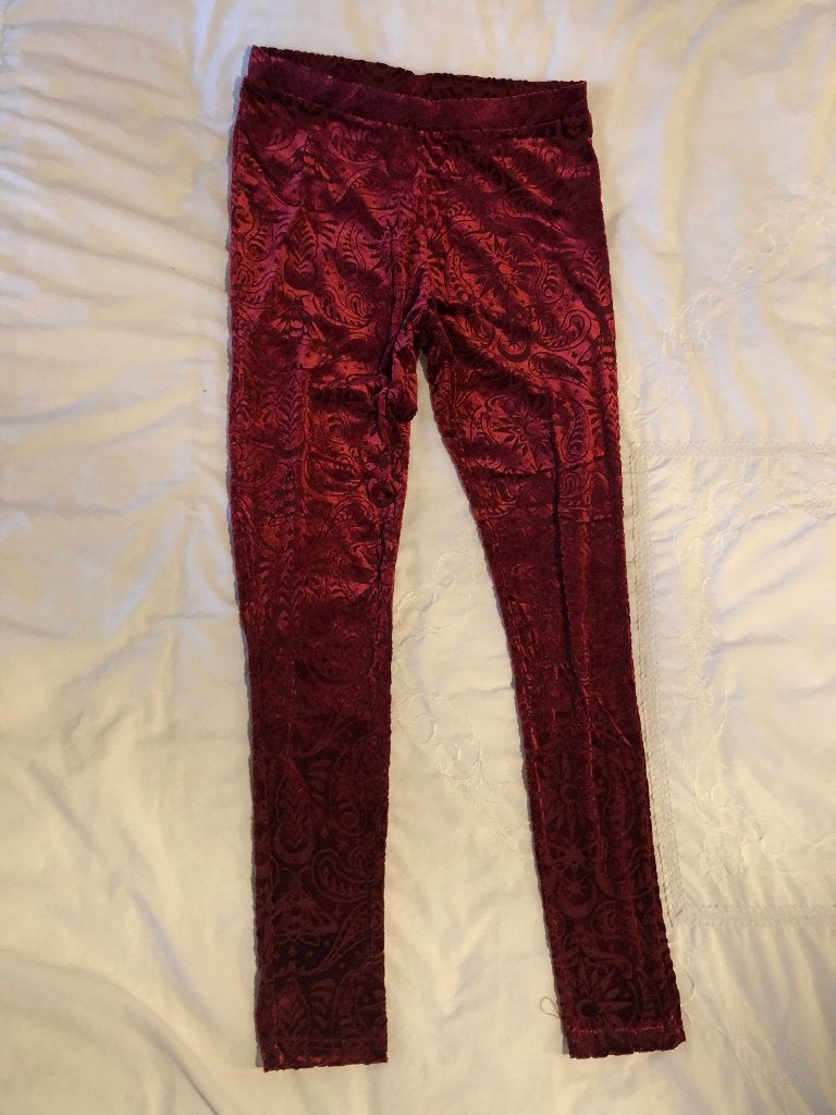 Killstar Saiph legging wijnrood velours maat L, Legging, Ophalen of Verzenden, Killstar, Rood
