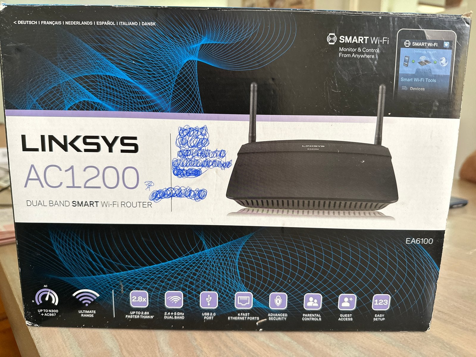 Linksys AC1200 Smart Wi-Fi Router EA6100 Dual Band, Ophalen of Verzenden, Gebruikt, Router