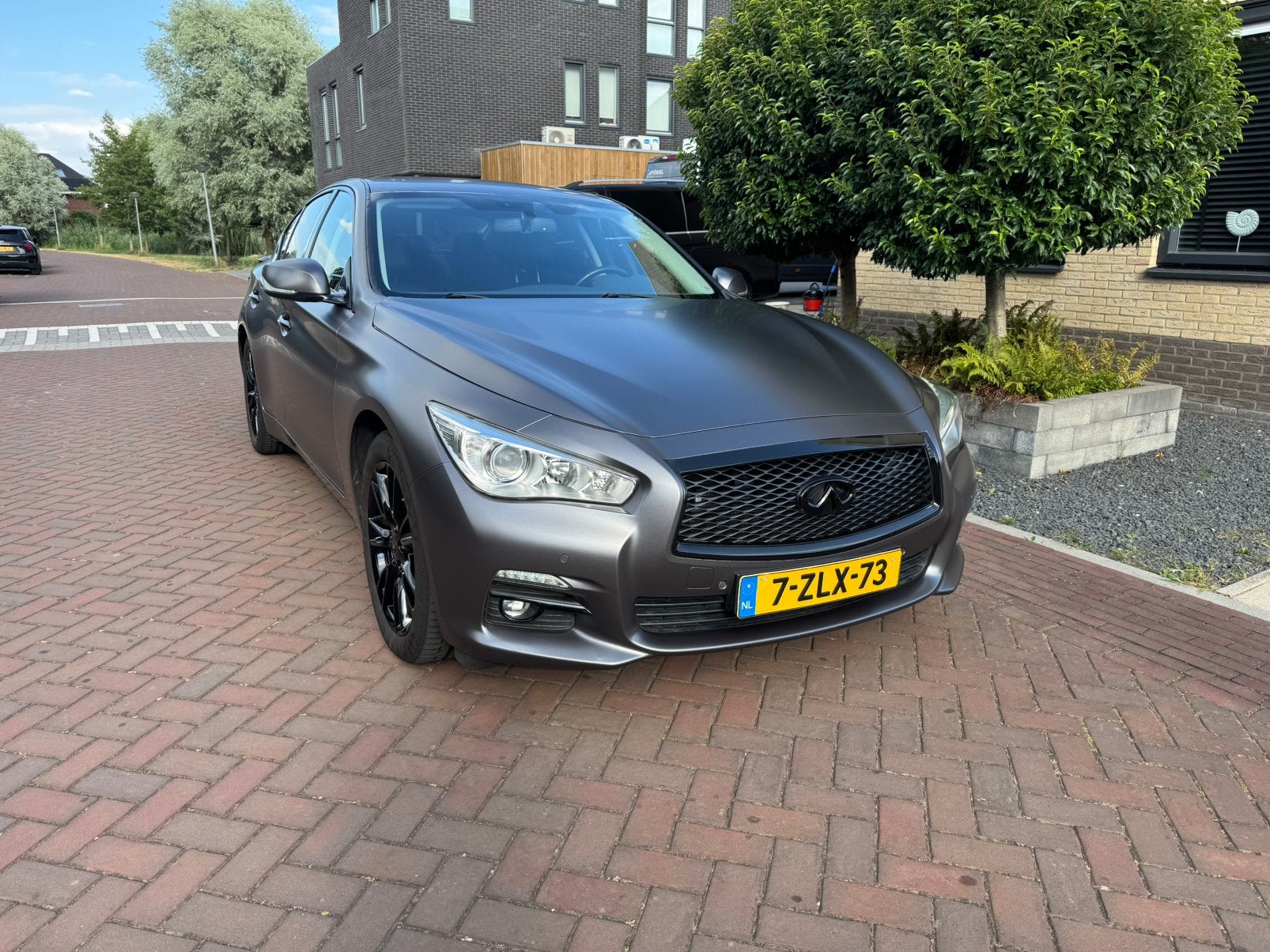 Infiniti Q50 2.2D 125KW 7AT 2015 Grijs, Auto's, Euro 5, Achterwielaandrijving, Zwart, Diesel