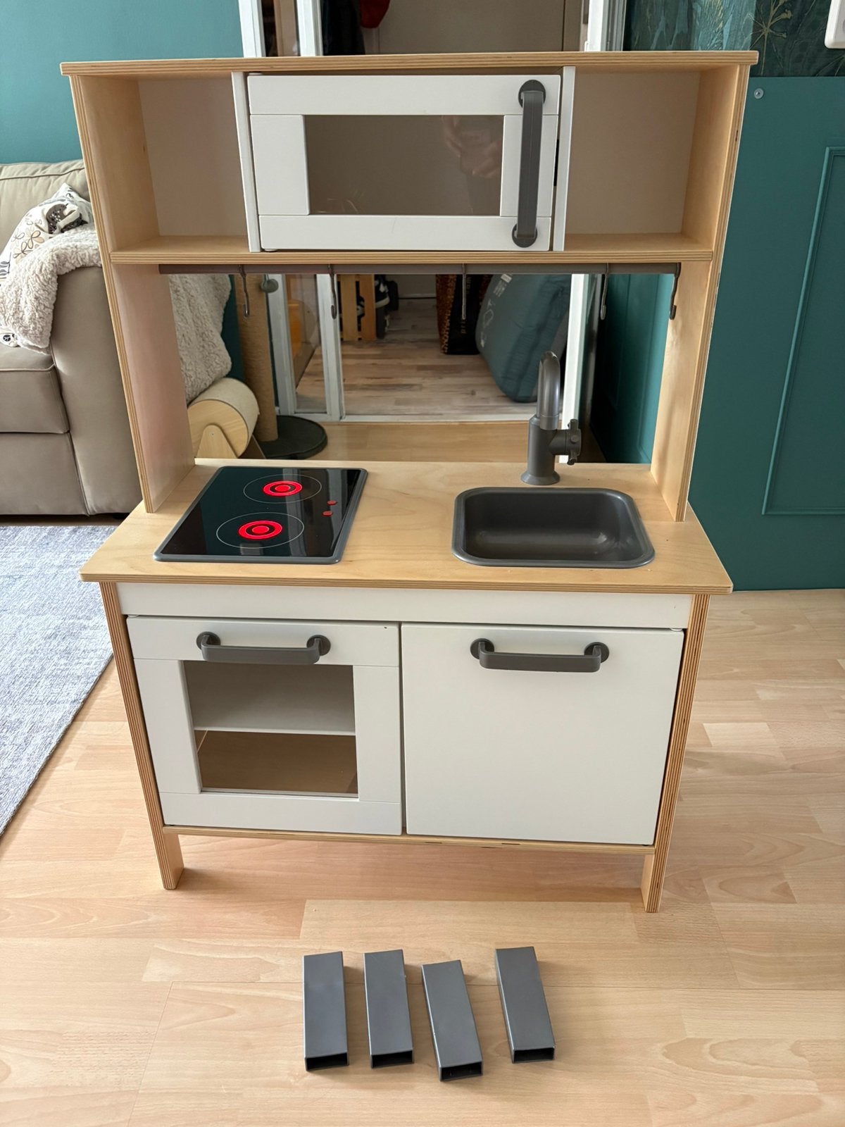 Ikea Duktig keukentje met Lego-platen, Ophalen, Gebruikt, Hout, Speelkeuken