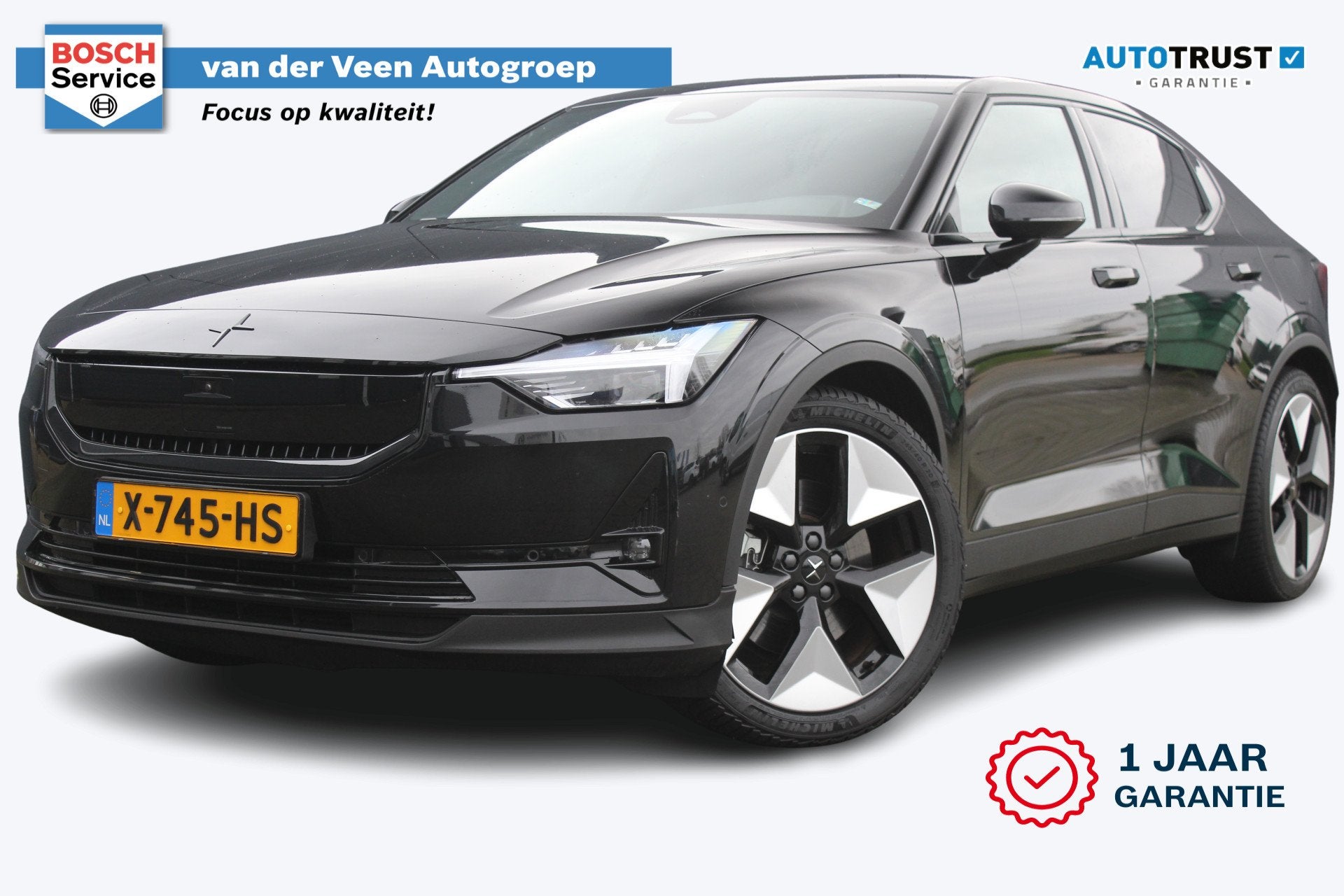 Polestar 2 Long Range Single Motor 82 kWh | Incl. 12 maanden, Auto's, Polestar, Automaat, Gebruikt, 82 kWh, Zwart