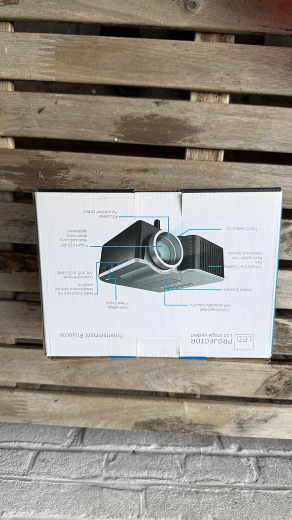 Mini Beamer LED Projector - Entertainment Projector, Audio, Tv en Foto, Beamers, Nieuw, LED, Overige resoluties, Ophalen of Verzenden