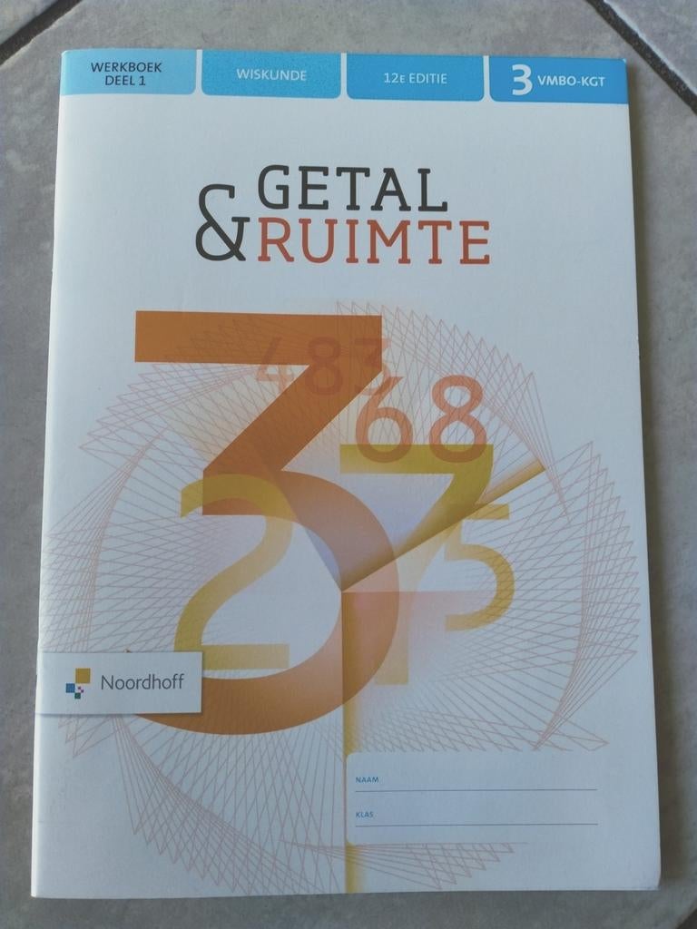 Zgan Getal & Ruimte Wiskunde Werkboek VMBO-KGT Deel 1, Boeken, Ophalen of Verzenden, Zo goed als nieuw, VMBO, Wiskunde A