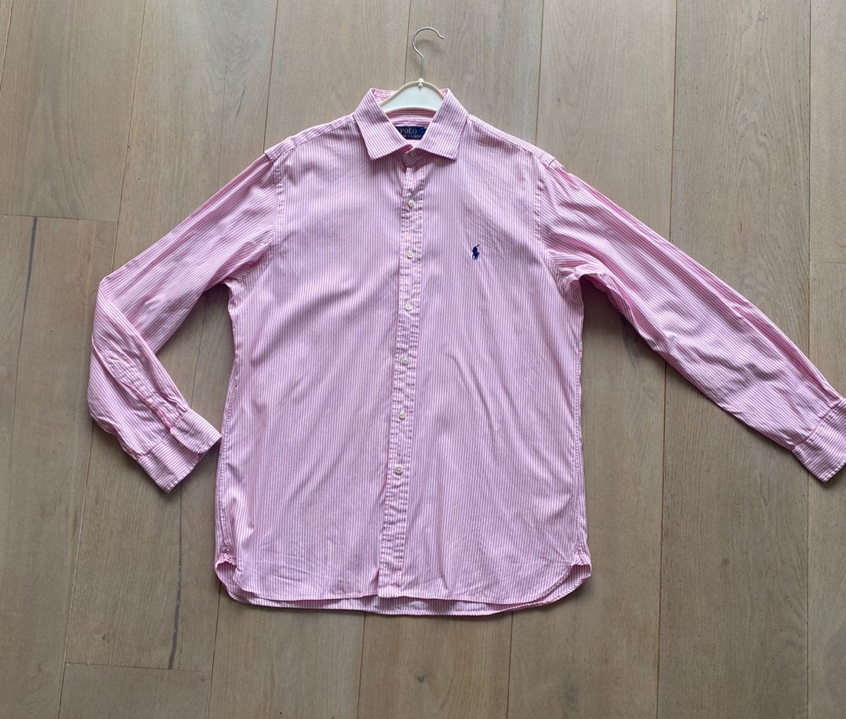 Ralph lauren 42 16,5 L, Ophalen of Verzenden, Zo goed als nieuw, Roze, Halswijdte 41/42 (L)