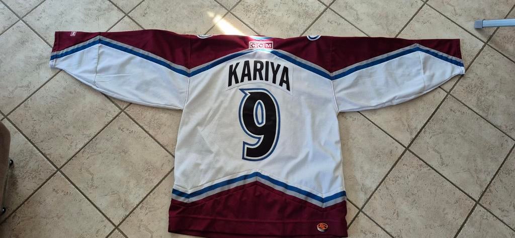 Vintage CCM Kariya #9 Colorado Avalanche NHL Jersey, Ophalen of Verzenden, Gebruikt