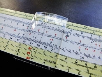 Rekenliniaal, Ophalen