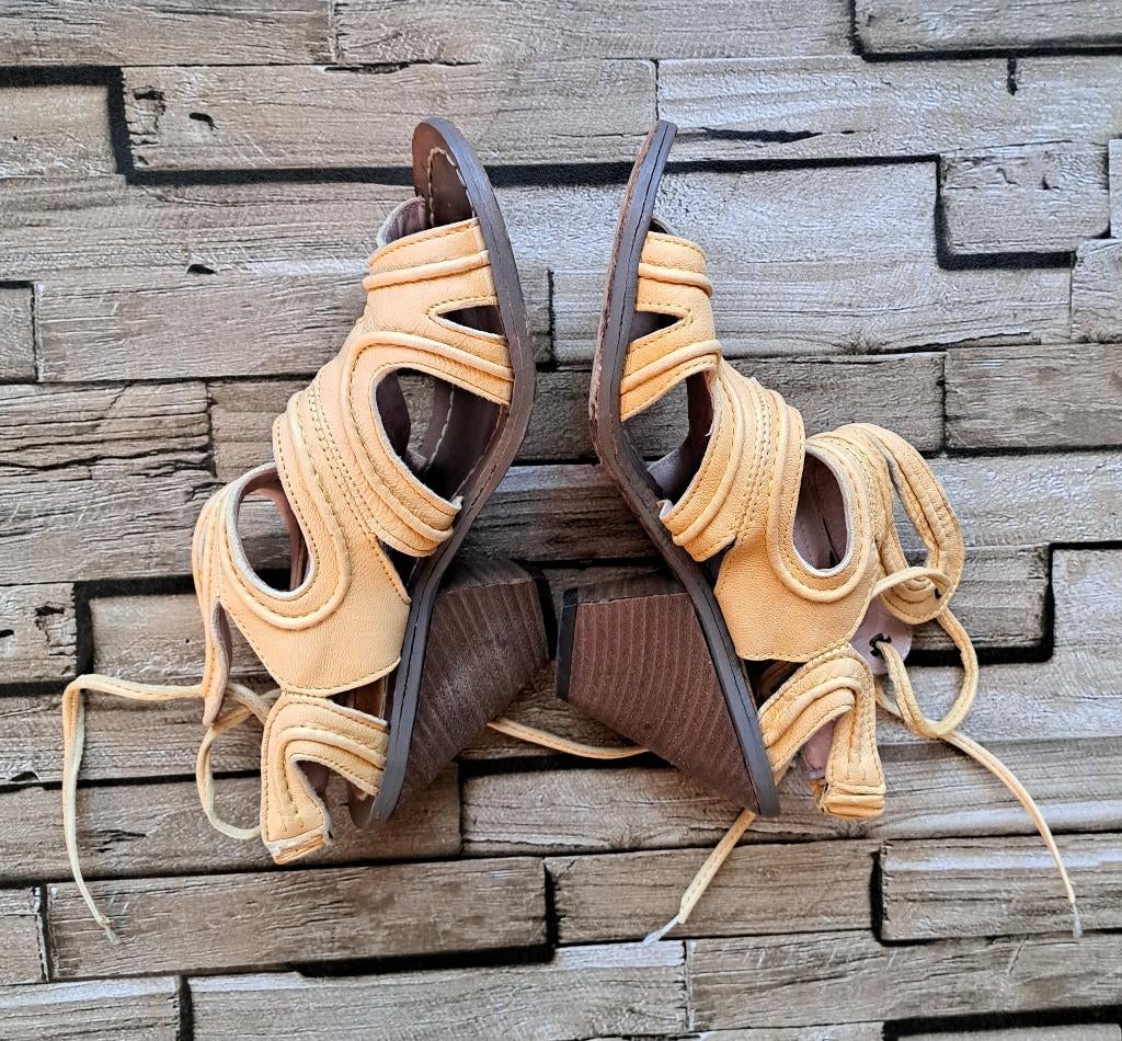 DICK BOONS - leren vintage gladiator sandalen, maat 37, Kleding | Dames, Schoenen, Overige kleuren, Verzenden, X, Dick Boons