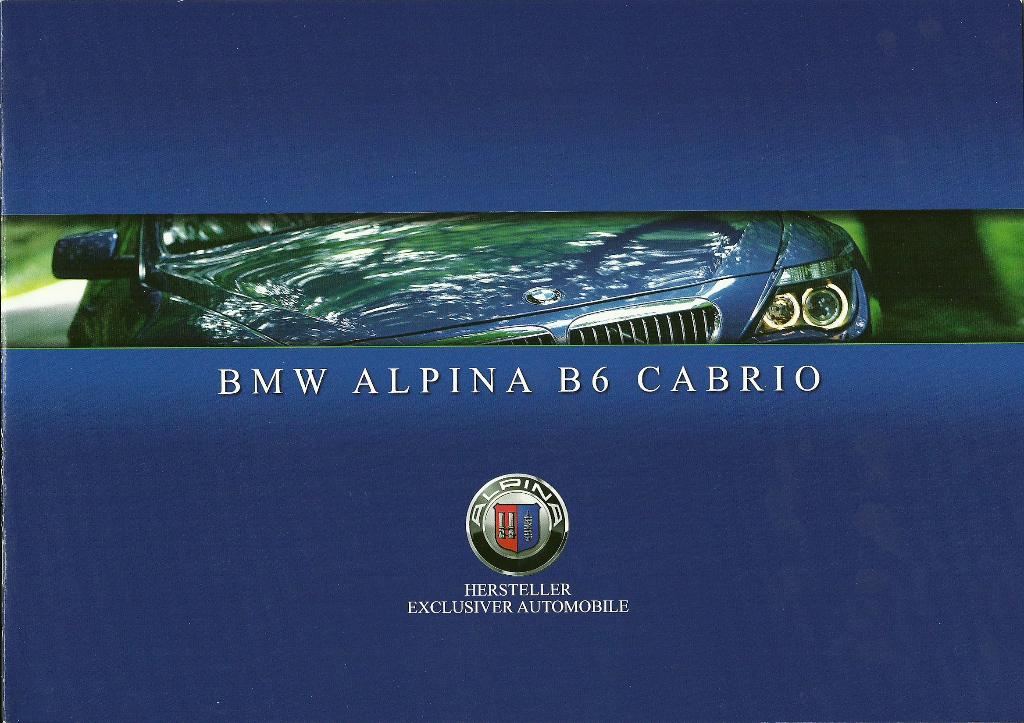BMW/Alpina B^6 serie Cabriolet folder, Ophalen of Verzenden, Zo goed als nieuw, BMW