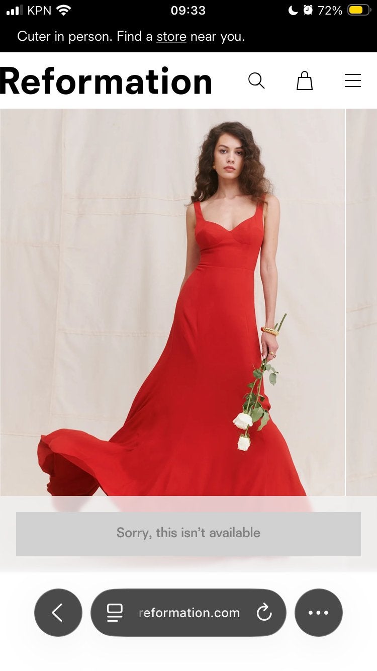 Prachtige lange Reformation Lecce jurk rood, Kleding | Dames, Gelegenheidskleding, Galajurk, Nieuw, Ophalen of Verzenden, Maat 36 (S)