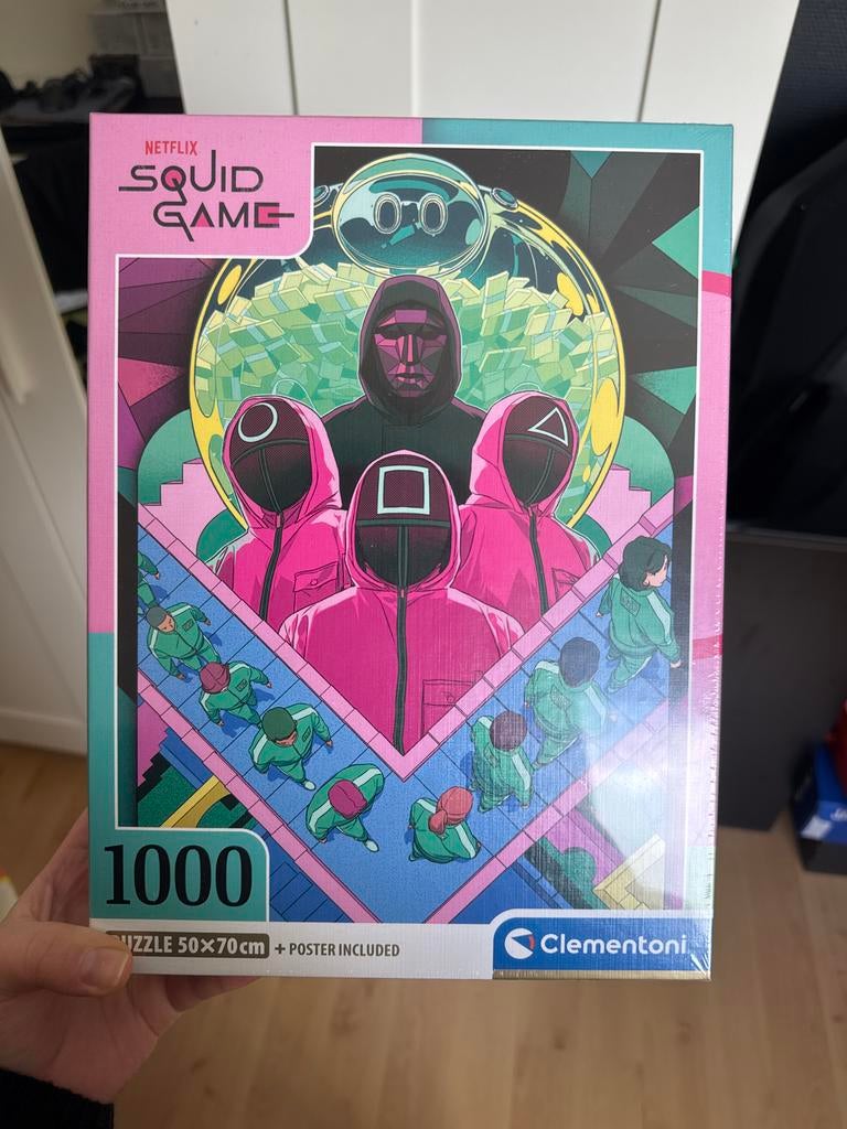 Squid Game Legpuzzel 1000 Stukjes - Clementoni Netflix, Verzenden, 500 t/m 1500 stukjes, Nieuw, Legpuzzel