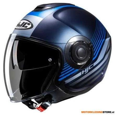 HJC I40N Dova Jet Helm, Zwart-Blauw, Motoren, Kleding | Motorhelmen, Ophalen of Verzenden, Nieuw met kaartje