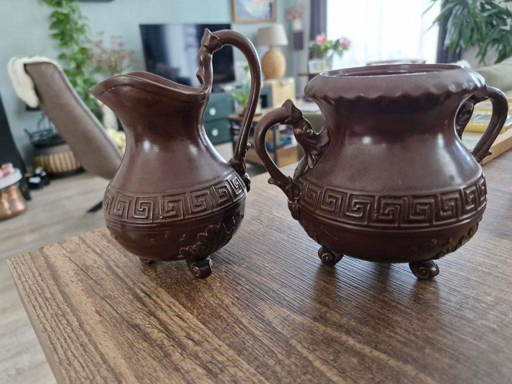 Ferdinand Gerbing Witwe FGW terra cotta kan en pot., Ophalen of Verzenden
