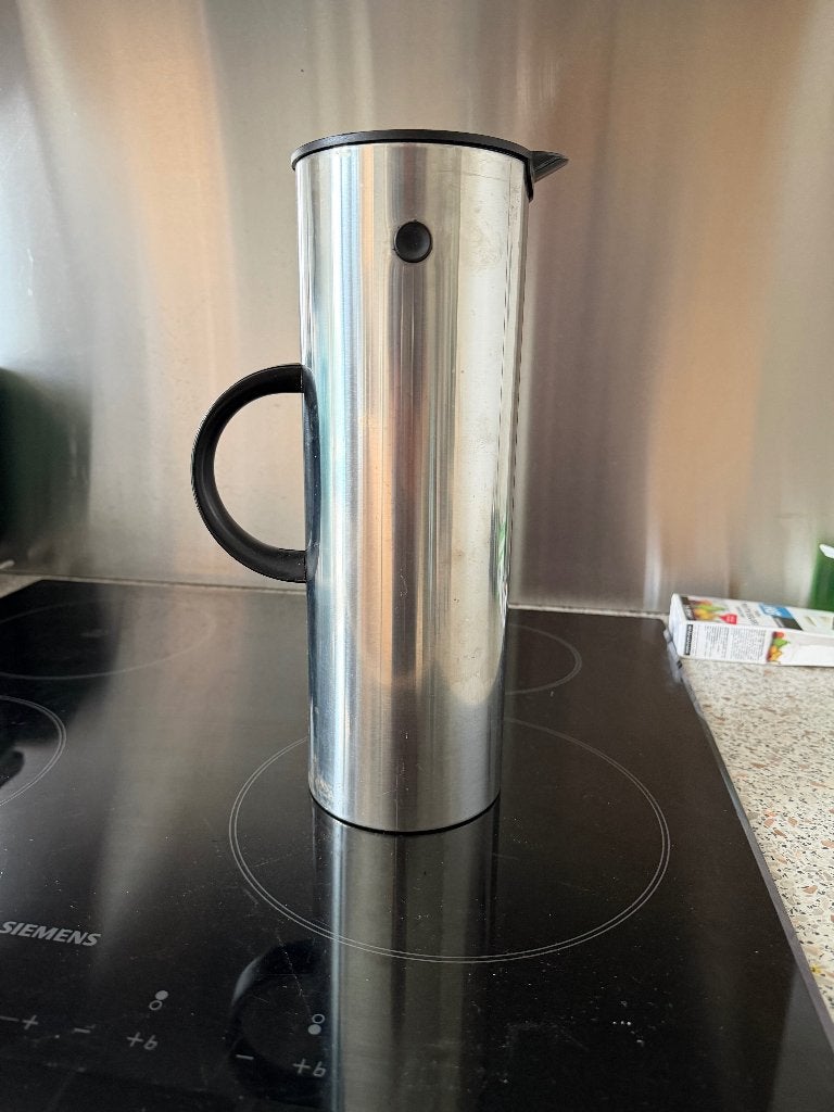 Stelton RVS Thermoskan - Design Erik Mangnussen, Overige typen, Zilver, Ophalen of Verzenden, Zo goed als nieuw