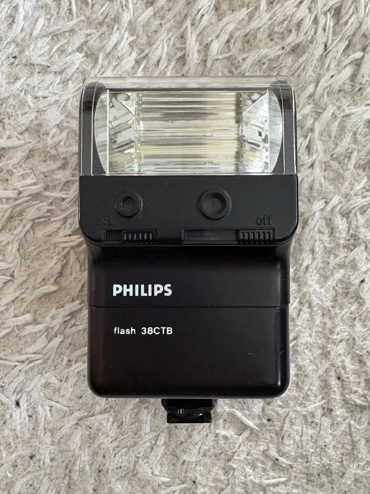 Vintage Philips Flash 38CTB - Externe Flitser, Philips, Voor analoge fotografie, Externe flitser, Ophalen of Verzenden