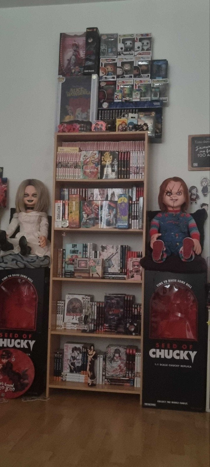 Gezocht : seed of Chucky replica 1:1 Tiffany + Chucky, Ophalen of Verzenden