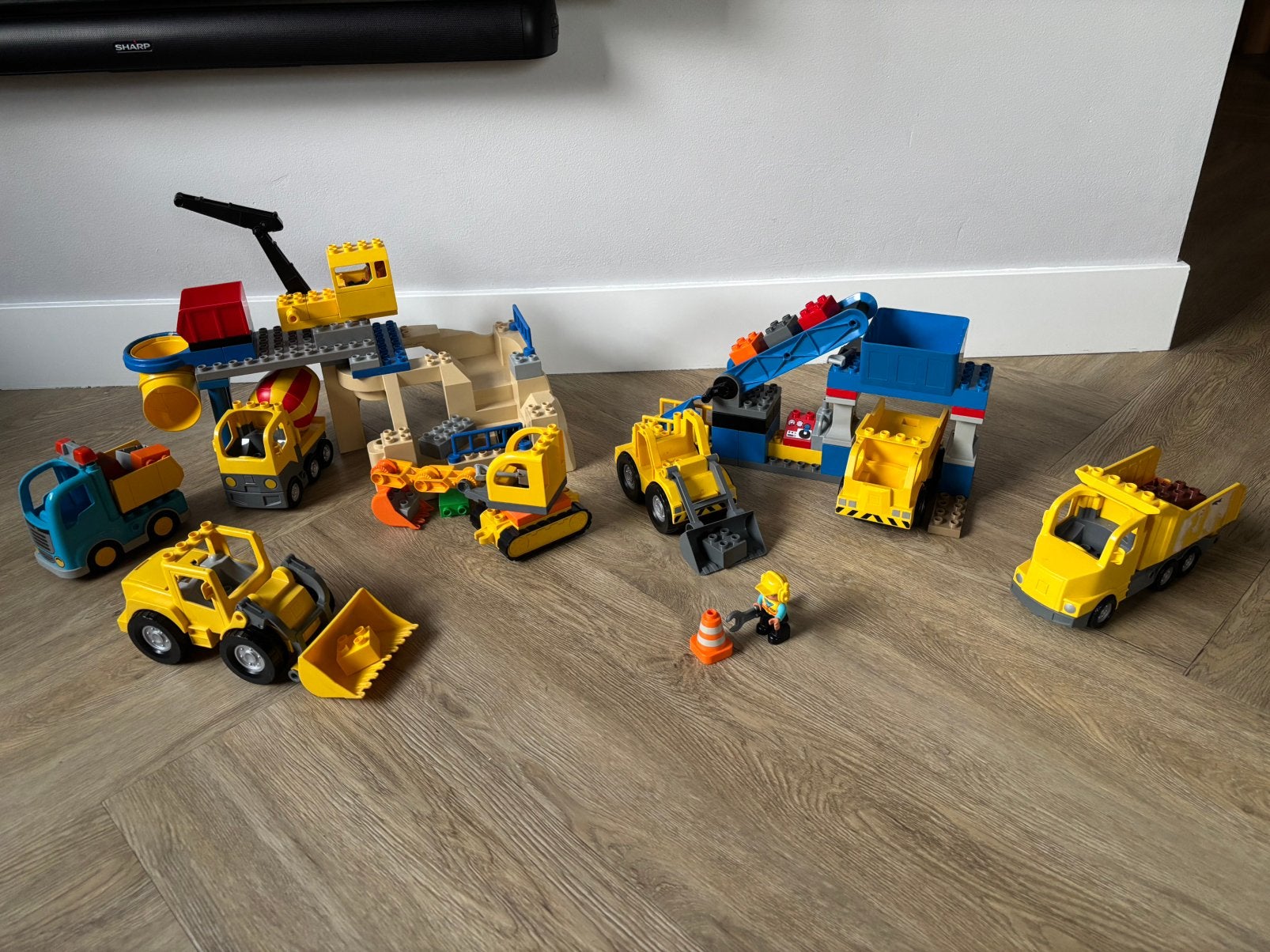 Combiset Steengroeve,  Graafmachines, Kiepwagens Duplo, Kinderen en Baby's, Speelgoed | Duplo en Lego, Gebruikt, Ophalen of Verzenden