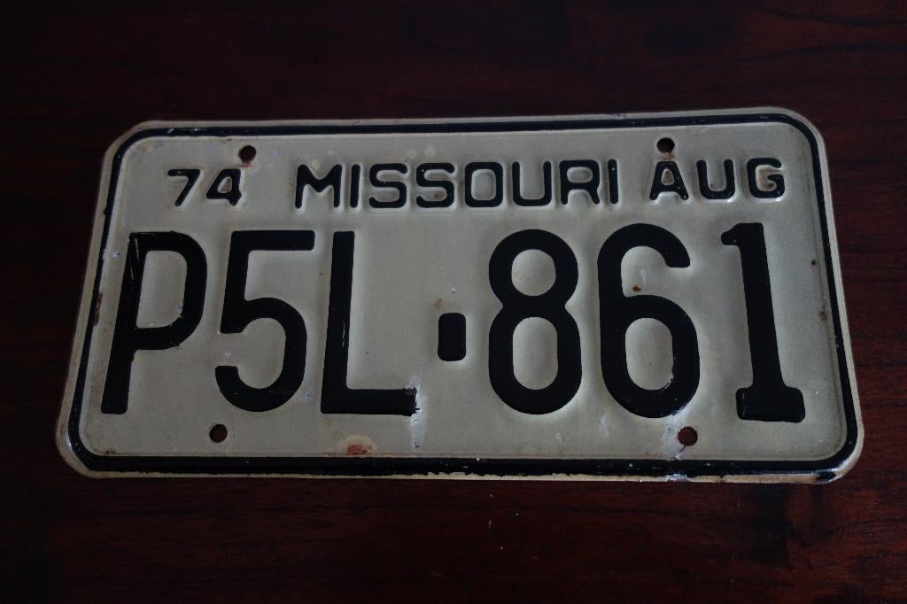 Amerikaans auto nr. bord Missouri, Ophalen of Verzenden, Gebruikt, Auto's