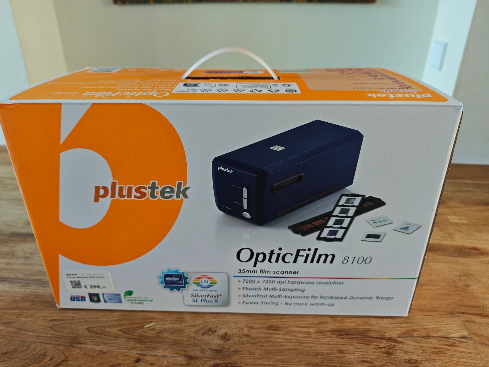 Plustek OpticFilm 8100 Filmscanner - Zo goed als nieuw, Computers en Software, Ophalen, Diascanner, Zo goed als nieuw, MacOS