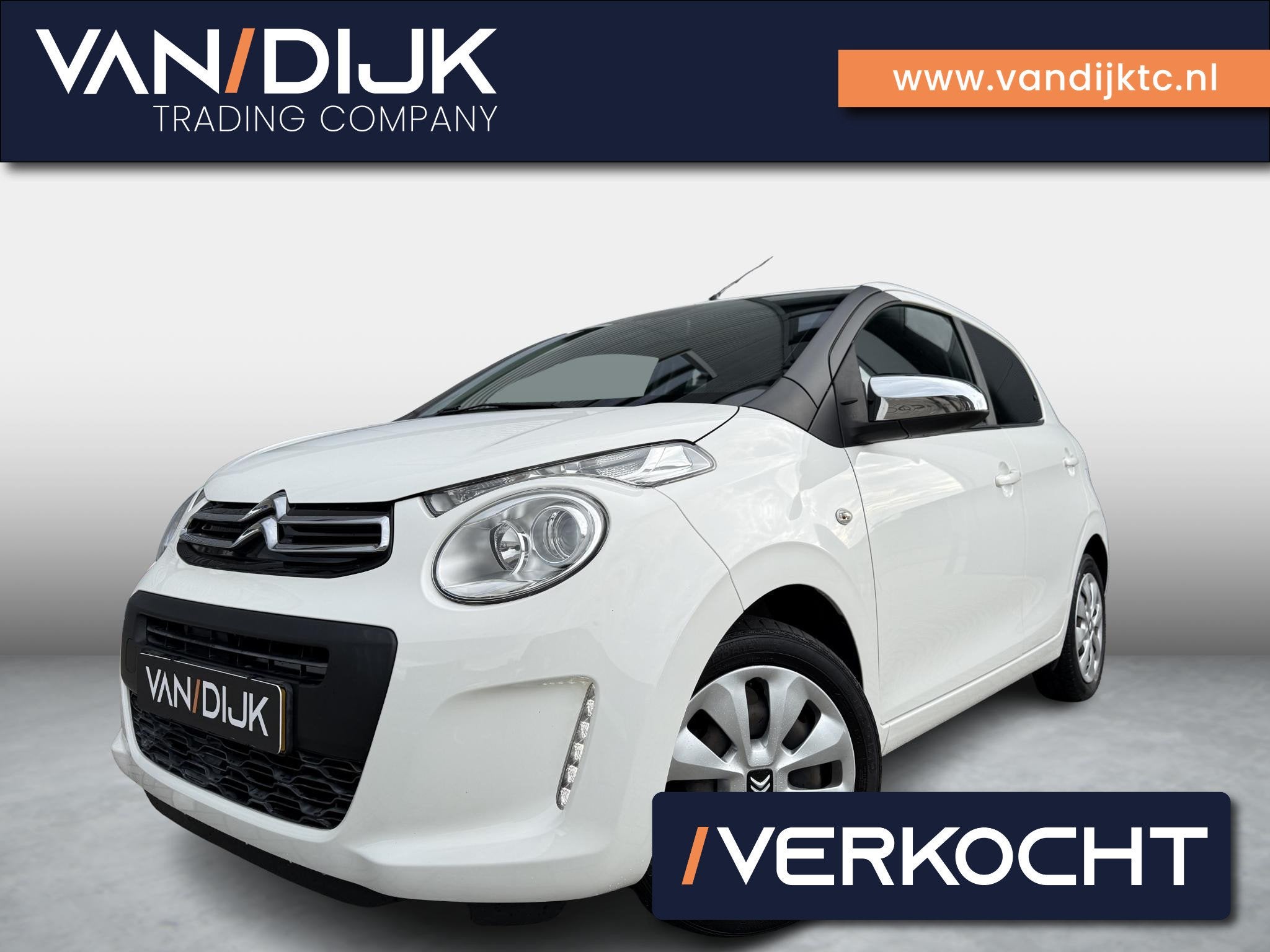 Citroen C1 1.0 VTi Feel ✓5-Deurs ✓LED ✓Airco ✓Blueto, Voorwielaandrijving, Stof, Gebruikt, Met garantie (alle)