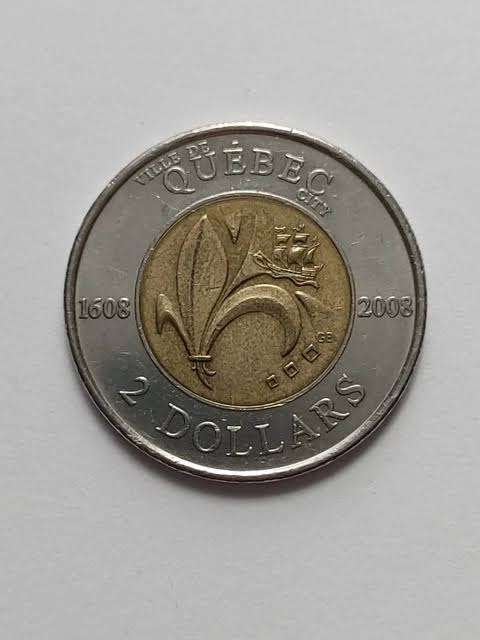 Canada - 2 dollar 2008 - Ville de Quebec City - Circulated^, Verzenden, Noord-Amerika, Losse munt