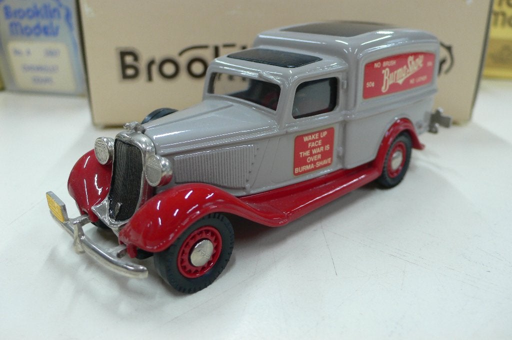 dodge van 1936 - BURMA SHAVE - brooklin models brk 16  1/43, Ophalen, Nieuw, Auto, Overige merken