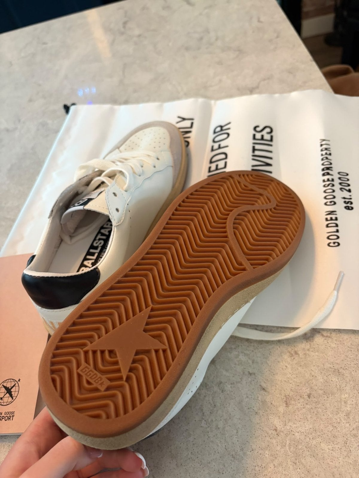 Foto 5 van Golden Goose Ball Star Sneakers - Wit met Luipaardprint