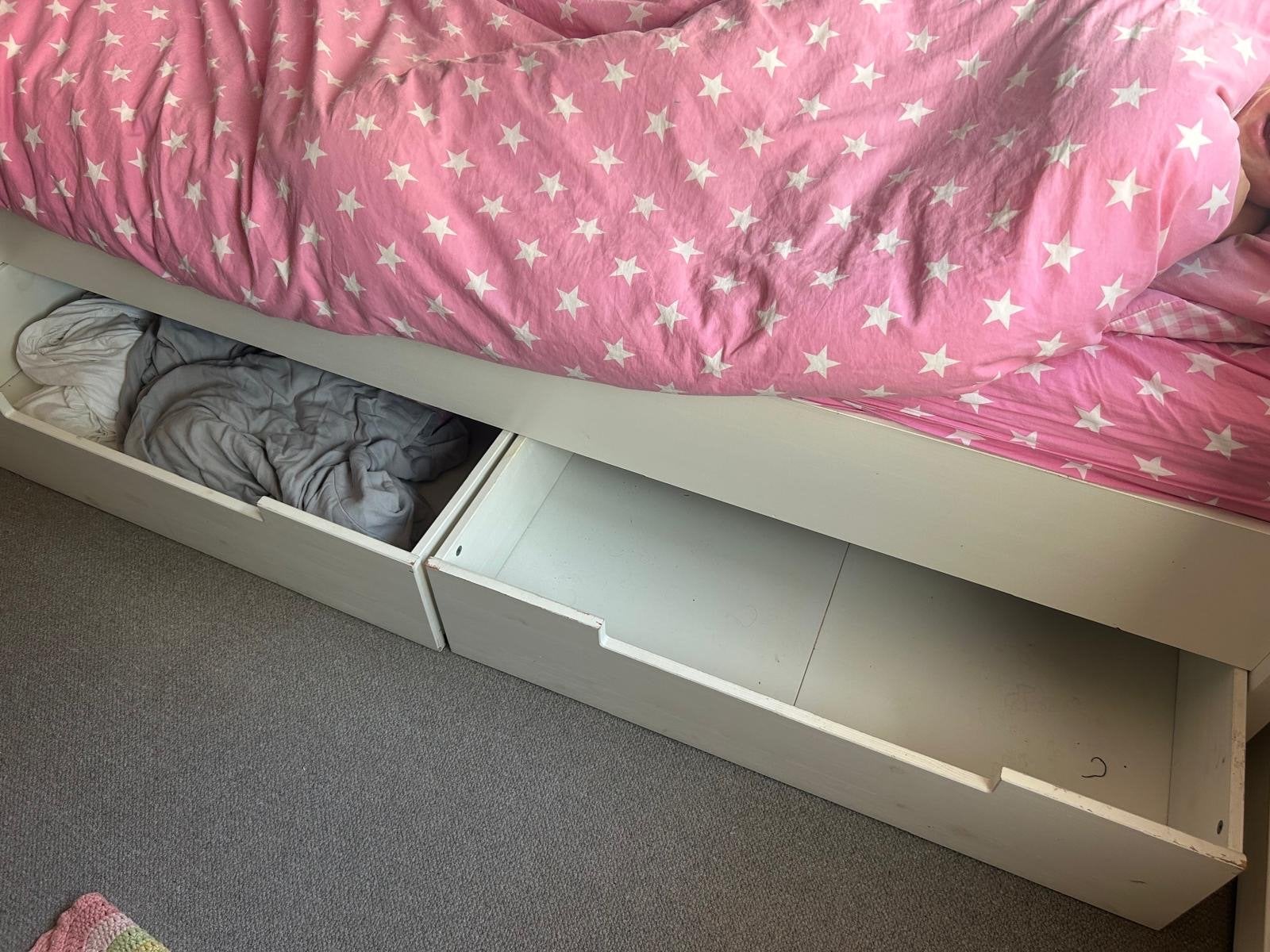 Eenpersoonsbed met opberglades, Ophalen, Gebruikt, 180 cm of meer, 85 tot 100 cm