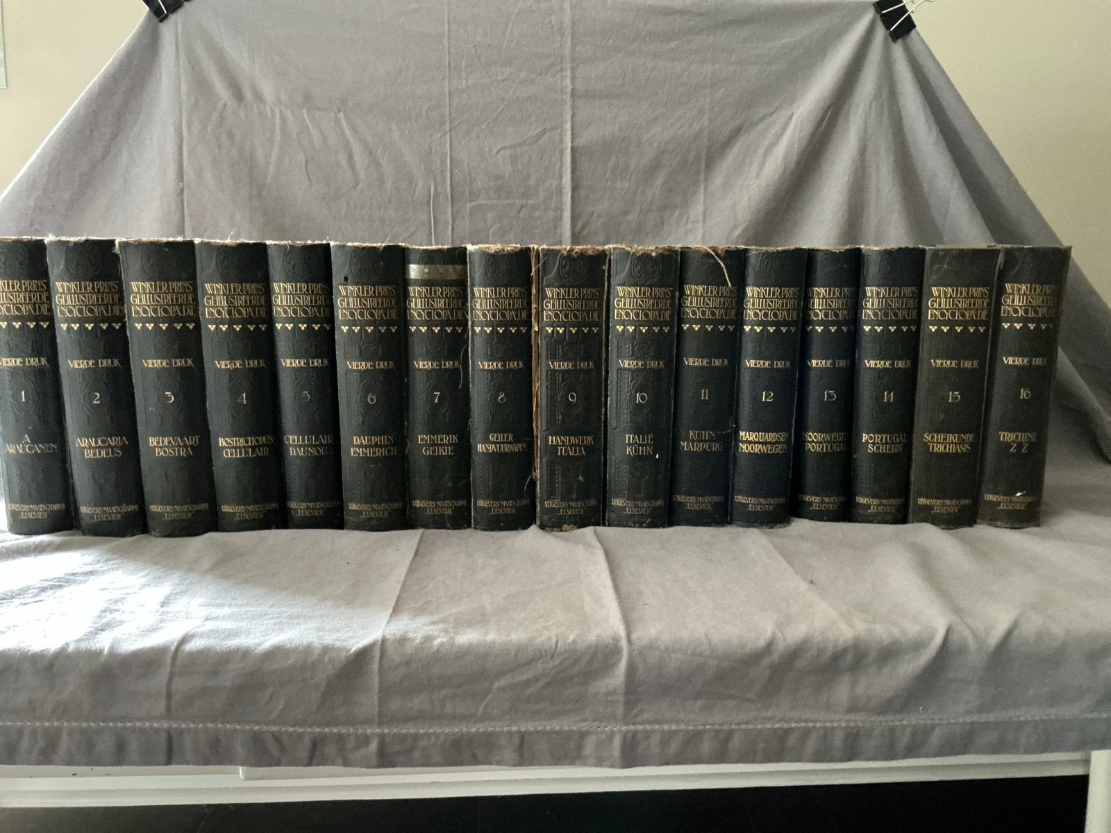 Complete Winkler Prins Encyclopaedie (1914) - 16 delen, Ophalen of Verzenden, Gelezen, Algemeen, Complete serie