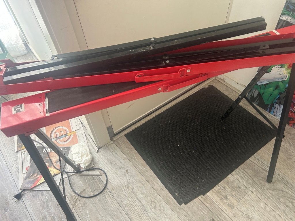 inklapbare SCHRAAG - staal - met antislip strook 2 stuks, Ophalen, Gebruikt, 70 tot 120 cm, Inklapbaar