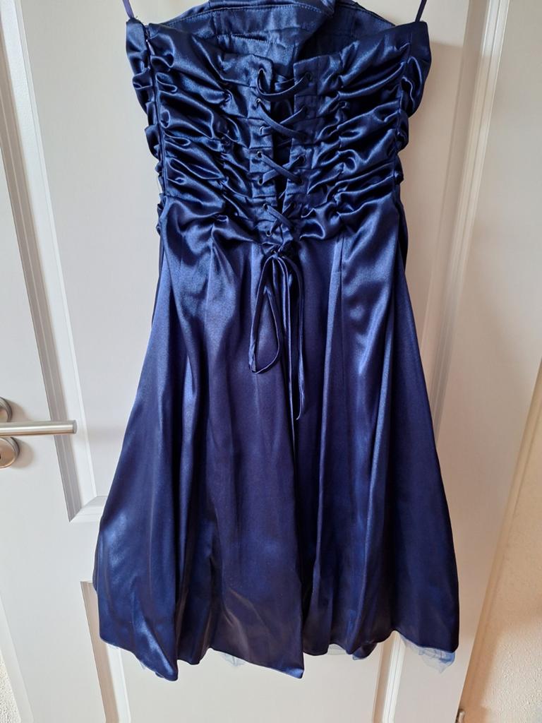 Gala jurk, Blauw, Ophalen of Verzenden, Zo goed als nieuw, Maat 36 (S)