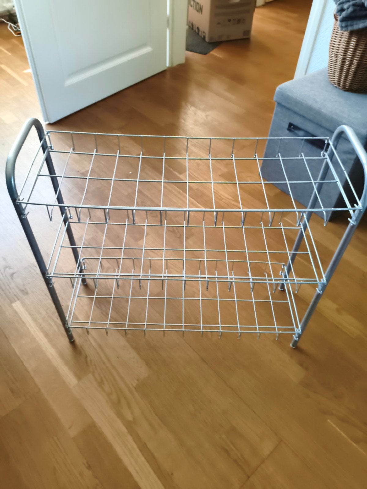 Schoenenrek metaal 3-laags - 59x63,5x23 cm, Ophalen