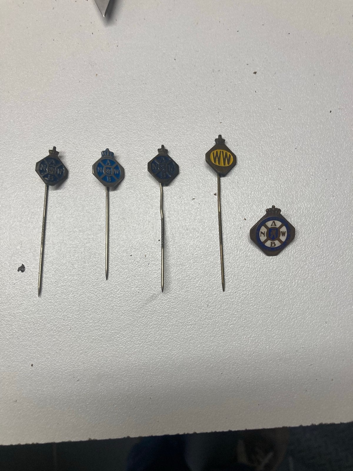 Vintage ANWB en Wegenwacht speldjes - set van 5, Verzamelen, Ophalen of Verzenden, Gebruikt