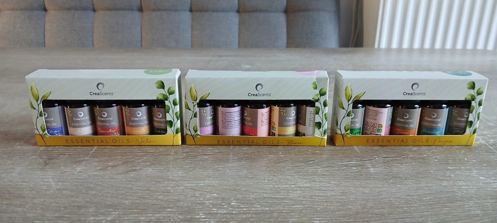 15 flesjes creascents Essential oils geur Olië 3 sets 5x10ml, Ophalen of Verzenden, Nieuw, Overige materialen