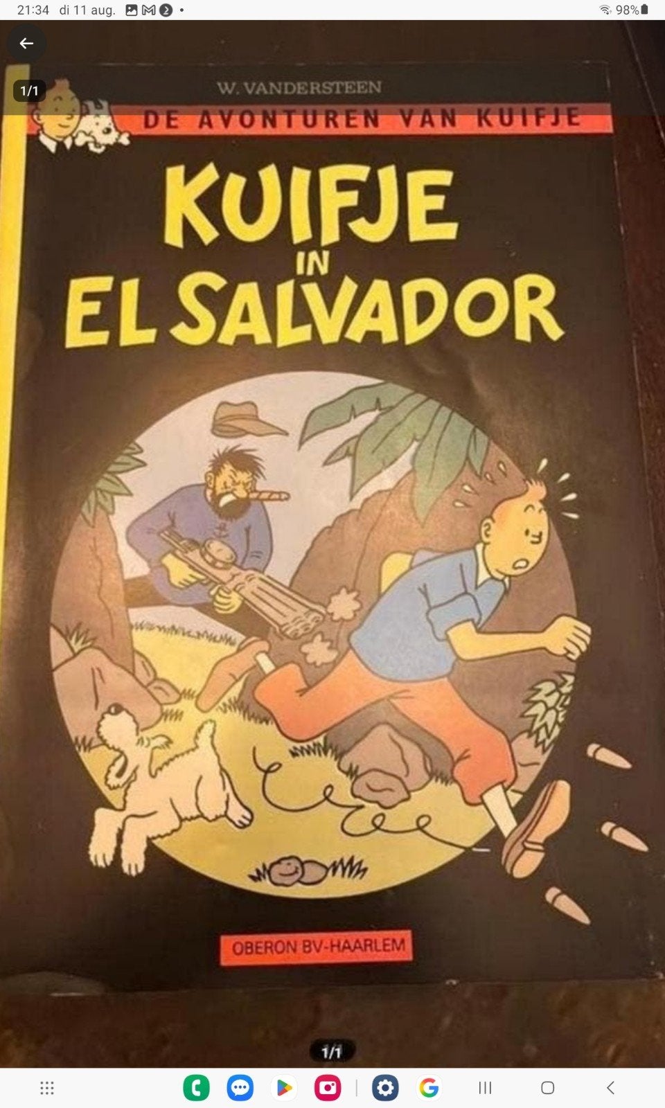 Kuifje in El Salvador - W. Vandersteen, Eén stripboek, Ophalen of Verzenden, Zo goed als nieuw