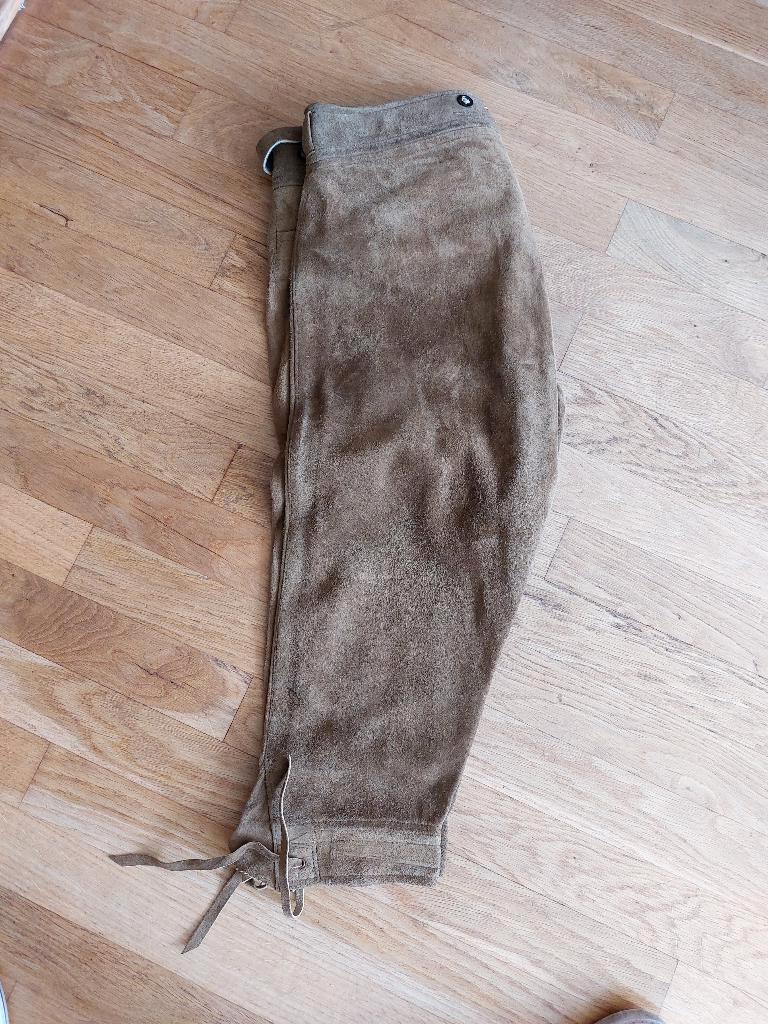 Lederhose Knickerbocker leer  jacht, Ophalen of Verzenden, Zo goed als nieuw, Maat 48/50 (M), Bruin