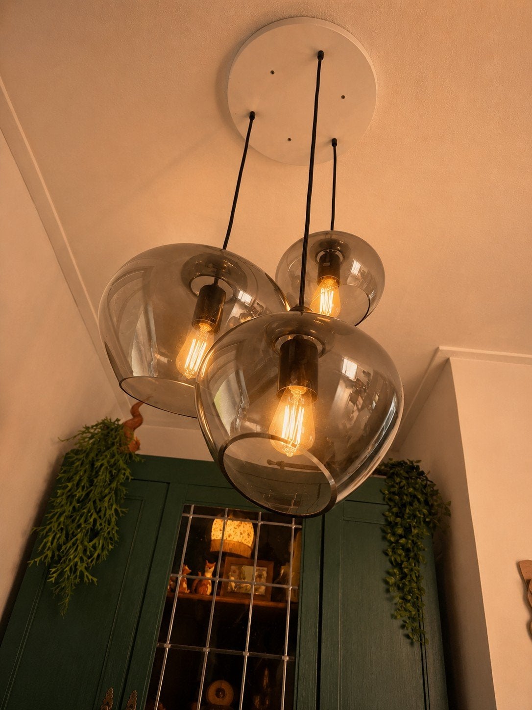 hanglamp rookglas, Ophalen