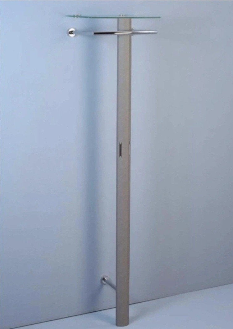 Moderne staande kapstok met glazen plank en haken, Ophalen, Overige materialen, 200 cm of meer, Nieuw